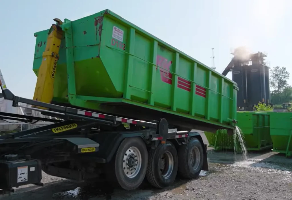 Large roll-off dumpster for construction debris in Las Cruces